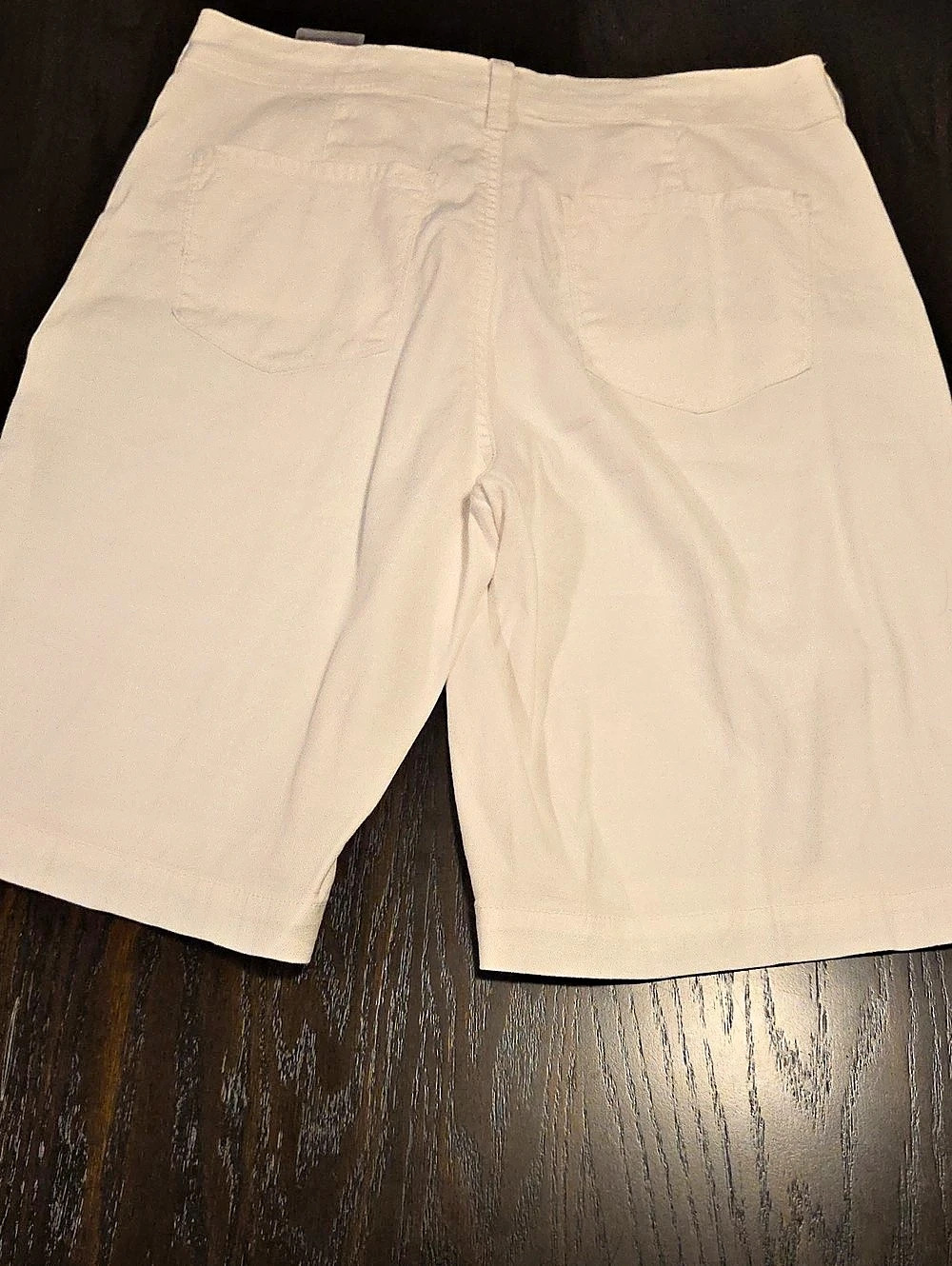 NYDJ Catherine Short in Stretch Linen Bermuda Shorts in White Size 10 - Picture 2 of 5